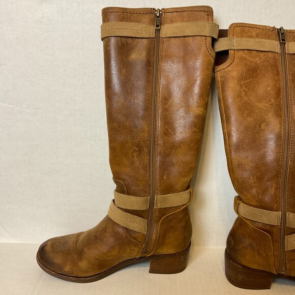 UGG Knee High Leather Boots US 6 Brown Distressed - Picture 13 of 16
